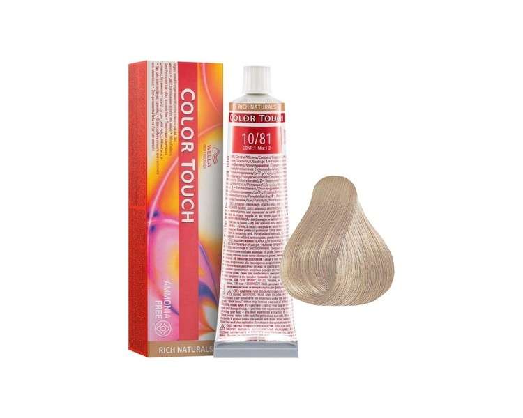 Wella Professionals Color Touch Semipermanent Haircolor 10/81 Lightest Pearl Ash Blonde 60ml