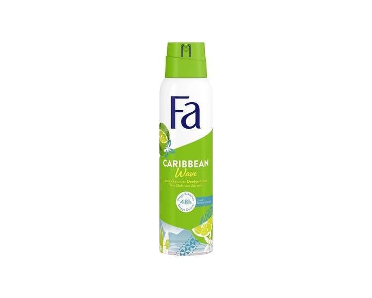 Caribbean Wave Deodorant Spray with Exotic Fresh Lemon Fragrance 150ml