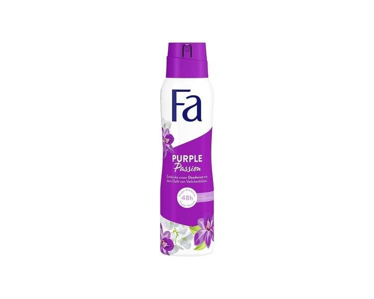 Fa Deodorant Spray Purple Passion with Refreshing Violet Blossom Scent 150ml