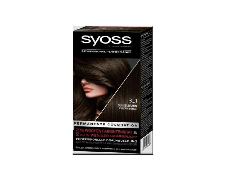 Syoss Coloration Dark Brown 3-1 115ml