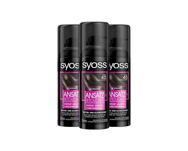 Syoss Roots Retoucher Concealer Spray Black Level 1 120ml