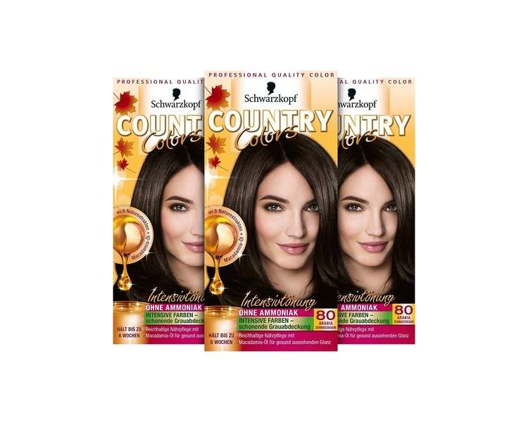 COUNTRY COLORS Intensive Tint 80 Arabia Black Brown Level 2 Temporary Hair Colour 122.5ml