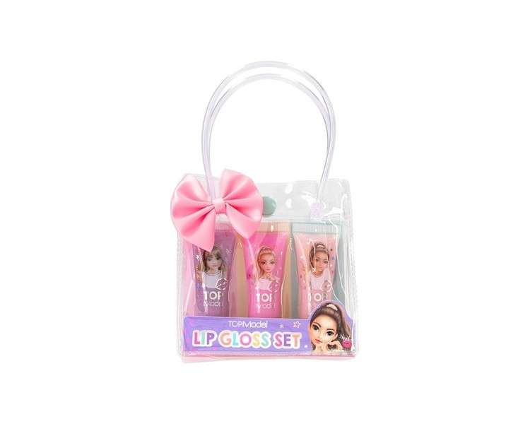 Depesche TOPModel Snap Shots Lip Gloss Set for Kids with 3 Pleasantly Scented Lip Glosses in Pink, Rose, and Purple