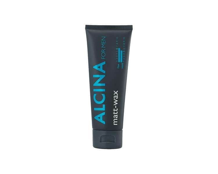 Alcina For Men Matt-Wax 75ml for Structure, Hold & Extra-Class Looks with a Silk Matte Finish