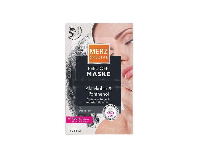 Merz Spezial Peel-Off Mask Face Mask with Activated Carbon and Panthenol 1 x 15ml