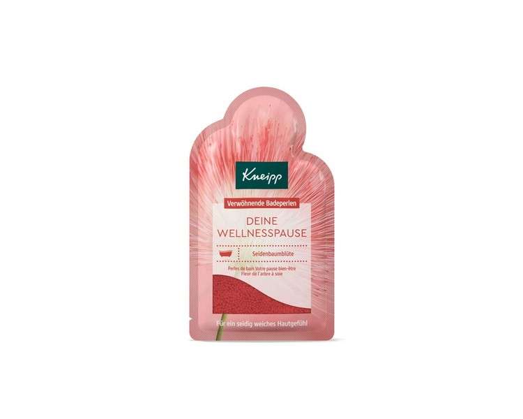 Kneipp Bath Pearls Your Wellness Break Bath Additive with High-Quality Silk Tree Blossom Extract and Rich Argan Oil for Silky Soft Skin 60g