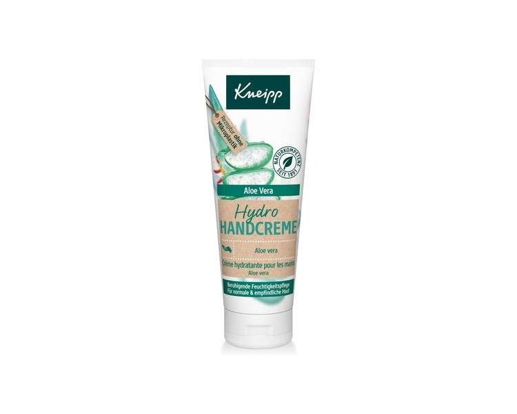 Kneipp Hydro Aloe Vera Hand Cream Soothing Moisturizer for Normal and Sensitive Skin 75ml
