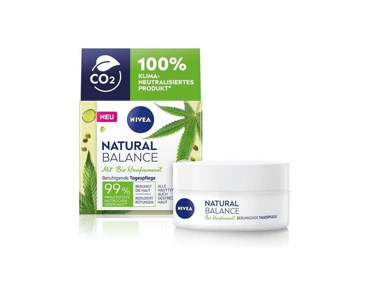 NIVEA Natural Balance Organic Hemp Seed Oil Soothing Day Cream 50ml