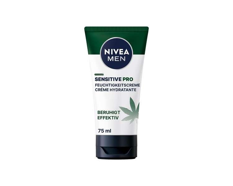 NIVEA MEN Sensitive Pro Moisturising Cream 75ml with Hemp Seed Oil and Vitamin E