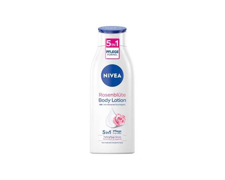 NIVEA Rose Blossom Body Lotion with 5in1 Care Formula and Argan Oil