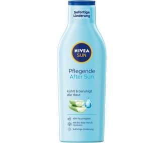 Nivea Sun Moisturising After Sun Lotion 400ml with Skin Soothing Effect After Sunbathing Organic Aloe Vera and Hyaluronic Acid for 48 Hours Moisture
