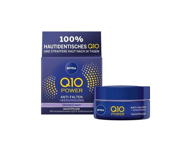 NIVEA Q10 Power Anti-Wrinkle Reduced Sensitivity Night Cream 50ml