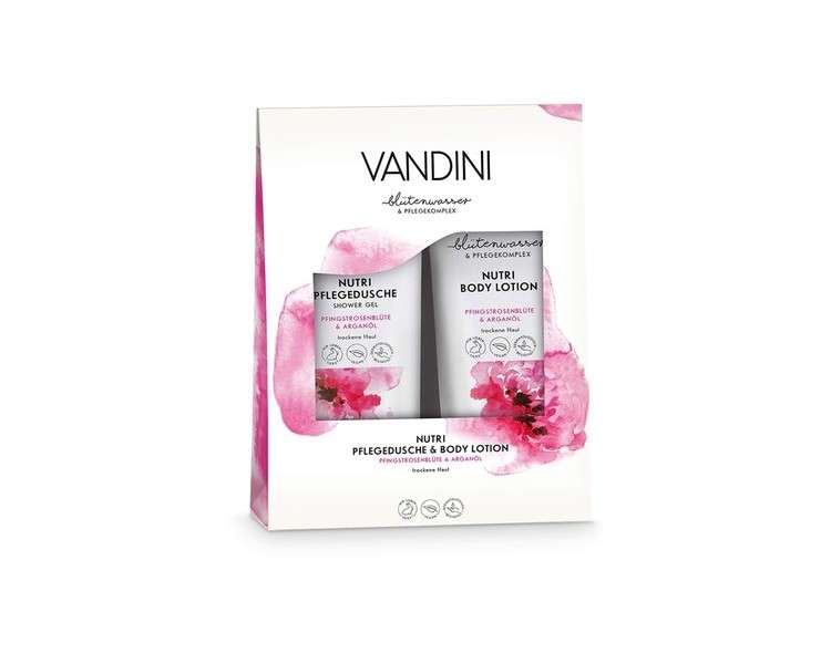VANDINI Nutri Wellness Gift Set for Women - Beauty Set with Body Lotion and Shower Gel - Skincare Set for Dry Skin - Body Care Set