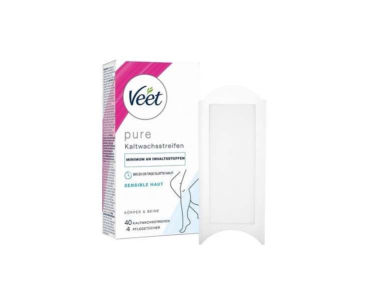 Veet Cold Wax Strips with Easy-Gelwax Technology for Sensitive Skin