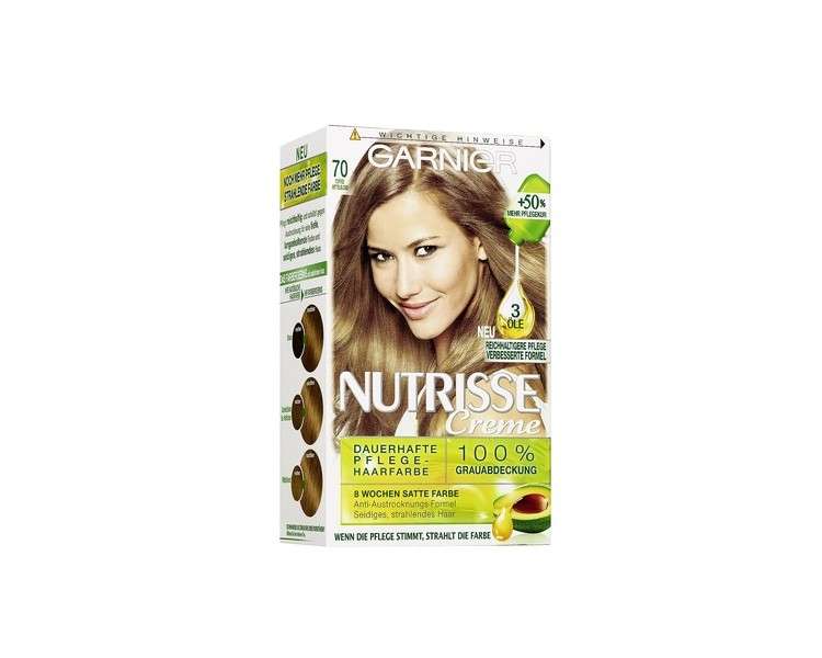 Garnier Nutrisse Permanent Hair Color with Nourishing Fruit Oils 070 Toffee Medium Blonde