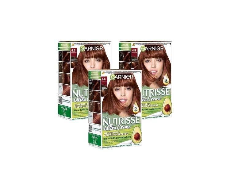 Garnier Nutrisse Permanent Hair Color with Nourishing Fruit Oils 045 Dark Chocolate Brown