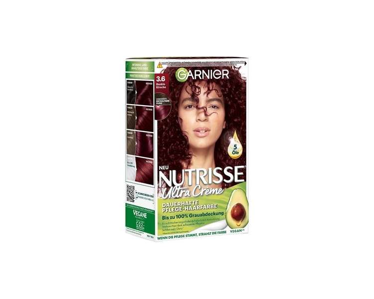 Garnier Nutrisse Permanent Hair Color with Nourishing Fruit Oils 036 Black Cherry