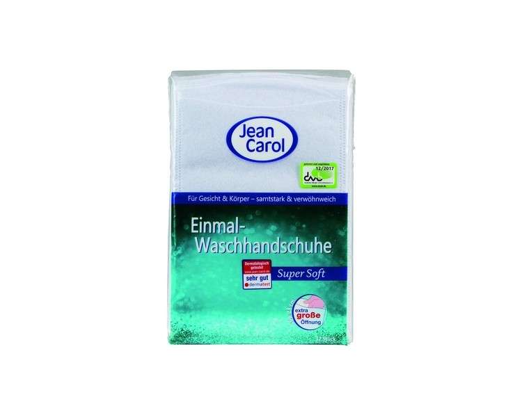 Jean Carol Disposable Wash Gloves Super Soft 12 Pieces