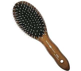 Hercules Sägemann 9045 Paddle Brush Nourishing Natural Hair Boar Bristle with Polyamide Pins Dark Wood
