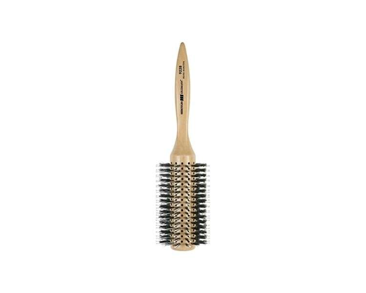 HERCULES SAEGEMANN 9228 Round Brush Nourishing Natural Hair Boar Bristle with Polyamide Pins Light Wood