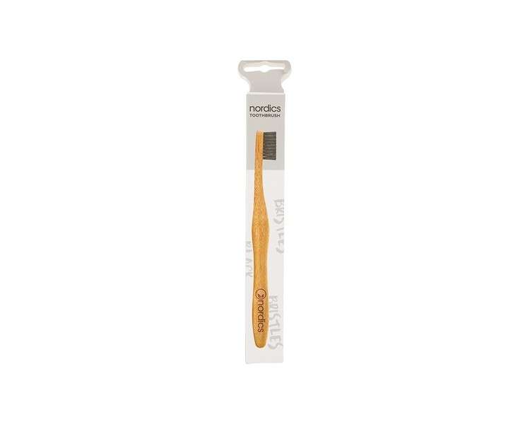 Nordics Organic Care Eco Bamboo Toothbrush with Activated Charcoal Bristles