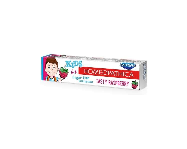 Aroma Astera Homeopathic Kids 6+ Toothpaste Tasty Raspberry 50ml