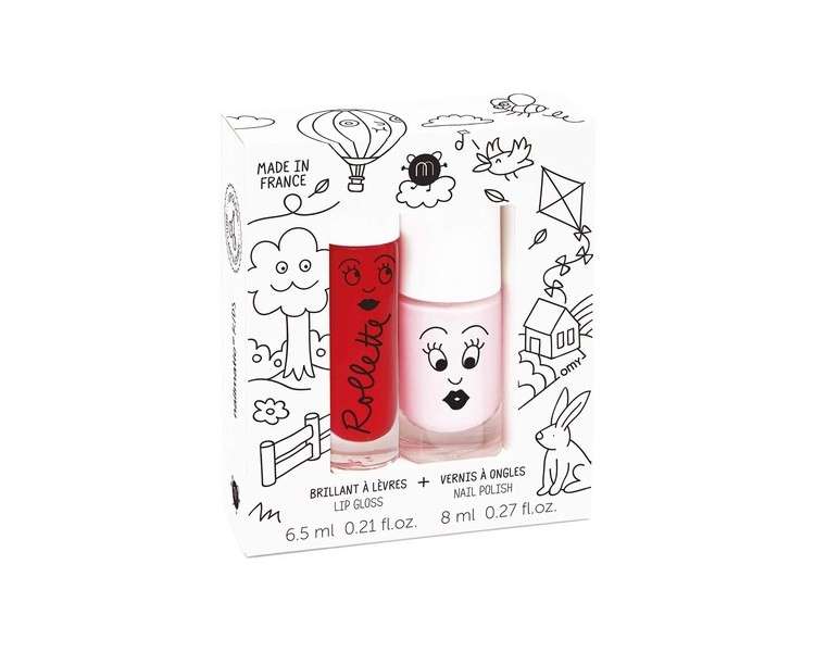 Nailmatic Kids Water Based Nail Polish and Lip Gloss Duo Set Kids Cottage