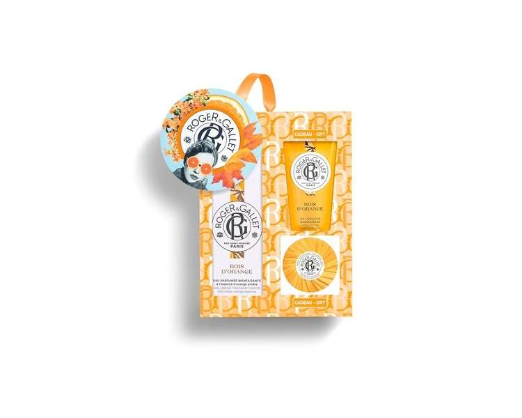 Roger & Gallet Bois d'Orange Gift Set 3.4 fl oz Spray 1.7 fl oz Soap 1.7 fl oz Shower Gel