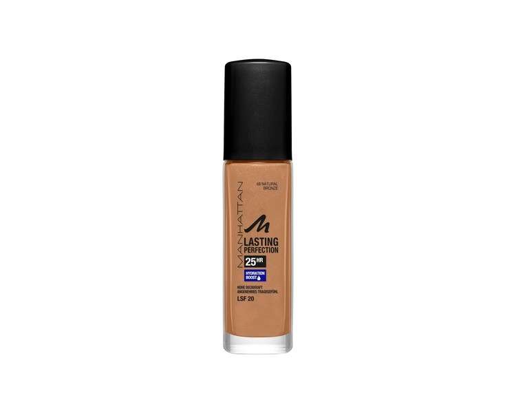 Manhattan Lasting Perfection 25 Hours Make-Up Natural Bronze 68 Moisturising Foundation 30ml