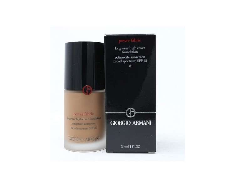 Giorgio Armani Power Fabric + Ultra Longwear Weightless Matte Foundation 8 SPF 20 30ml / 1oz