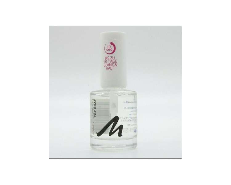 Manhattan Top Coat Transparent Nail Polish for up to 10 Days 12ml - NEW