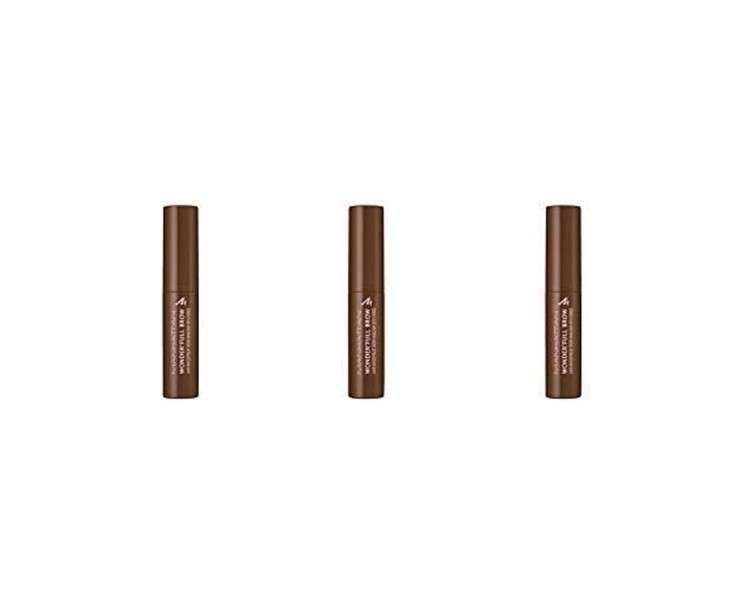 Manhattan Wonder'full Brow Mascara for Voluminous and Contoured Eyebrows 24h Waterproof Hold Colour 002 Medium Brown