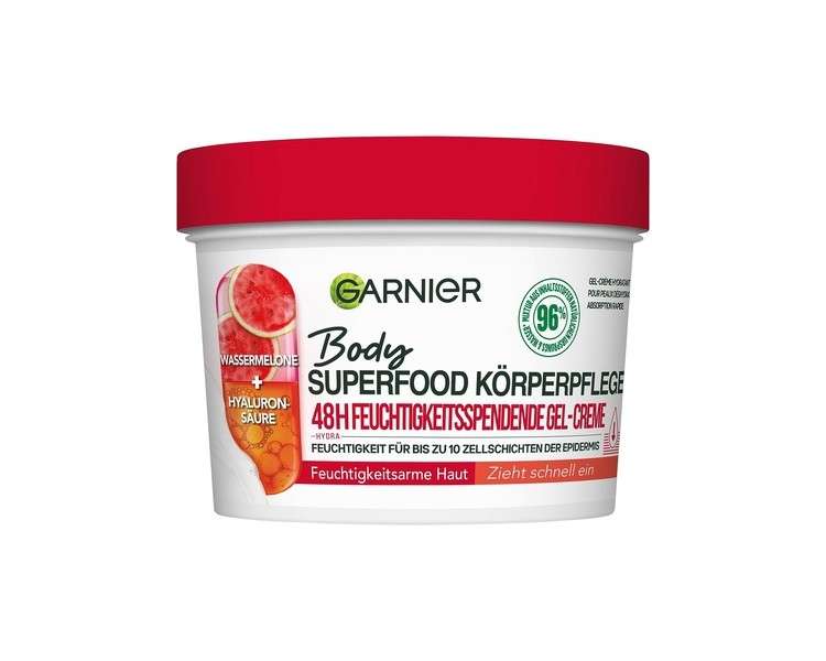 Garnier Refreshing Body Care for Dry Skin Body Butter with Watermelon and Hyaluronic Acid 380ml