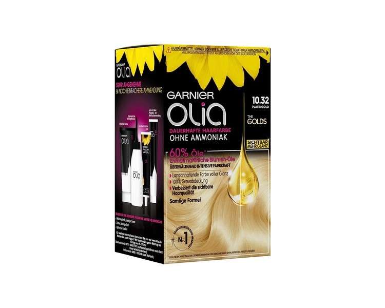 Garnier Olia Gold 10.32 Platinum Gold Permanent Hair Colour 271g