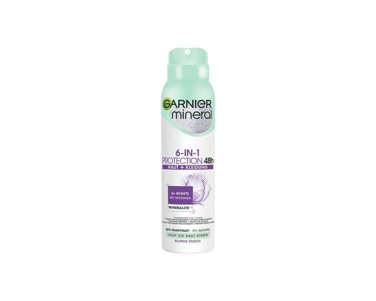 Garnier Mineral 6-in-1 48H Anti-Transpirant with Moringa & Mineralite 150ml