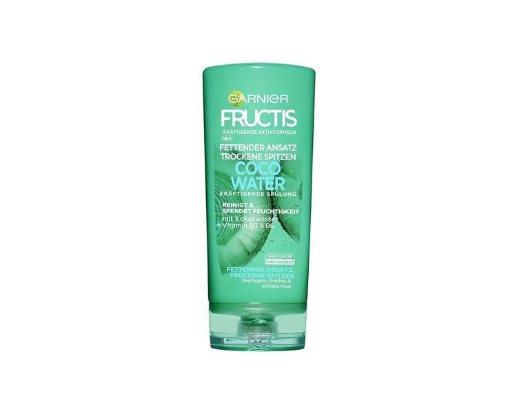 Garnier Fructis FATS Coco Water Strengthening Conditioner for Oily Roots and Dry Ends 200ml