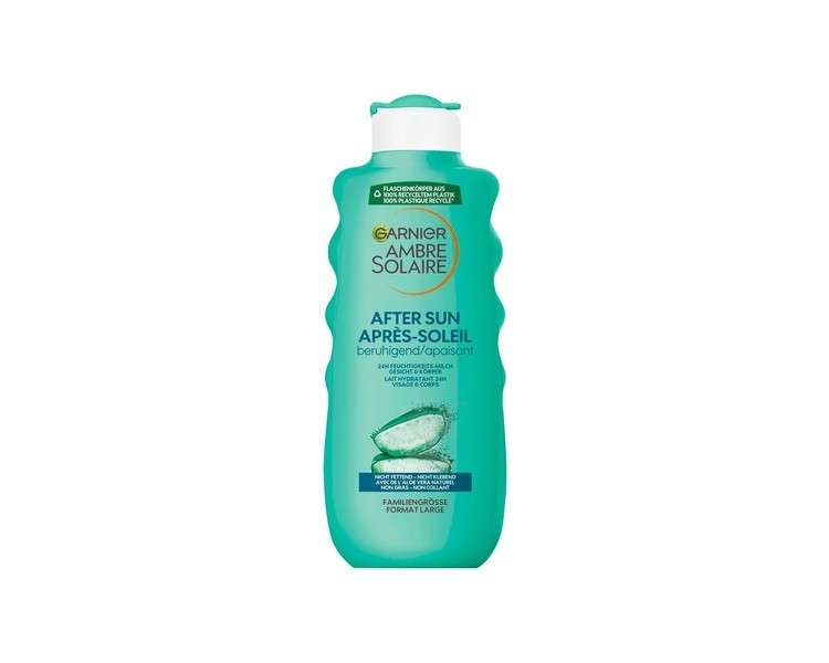 Garnier After Sun Lotion with Aloe Vera Cooling Body Lotion Ambre Solaire Soothing Moisturising Milk 400ml