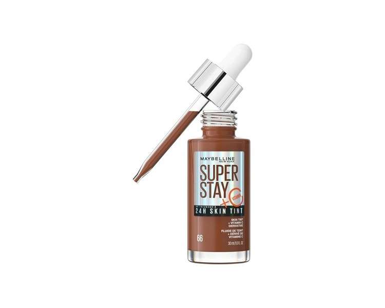 Maybelline Super Stay Skin Tint Foundation with Vitamin C Long-Lasting up to 24H Vegan Formula Shade 66 30ml