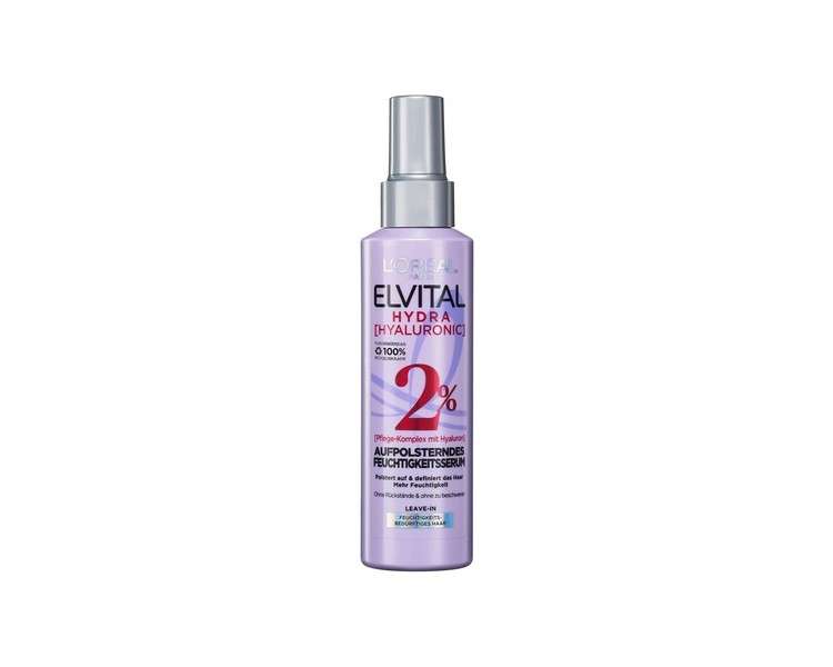 L'Oréal Paris Elvital Moisturising Spray Treatment for Shiny Hair with Hyaluronic Serum 150ml