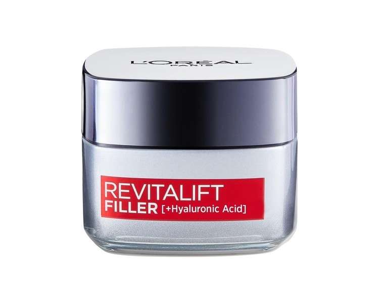 L'Oréal Paris Revitalift Filler Hyaluronic Day Cream Anti-Ageing Face Care with Micro-Filler Hyaluronic Acid 50ml