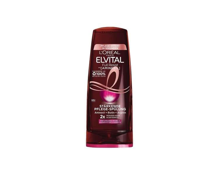 L'Oréal Paris Conditioner for Hair Loss due to Hair Breakage with Biotin, Provitamin B5, and Arginine Elvital Full Resist Power Booster Conditioner 250ml
