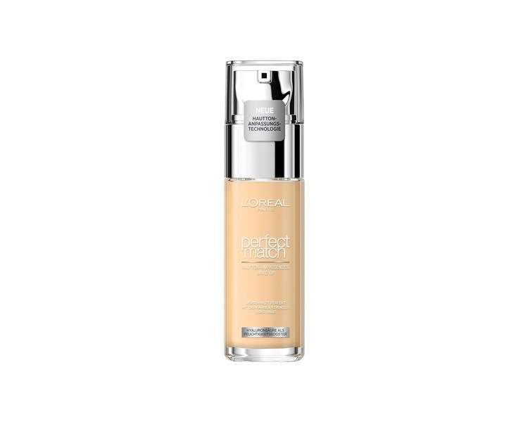 L'Oréal Paris Perfect Match Makeup No. 1.N Ivory Liquid Foundation with Hyaluron and Aloe Vera 30ml