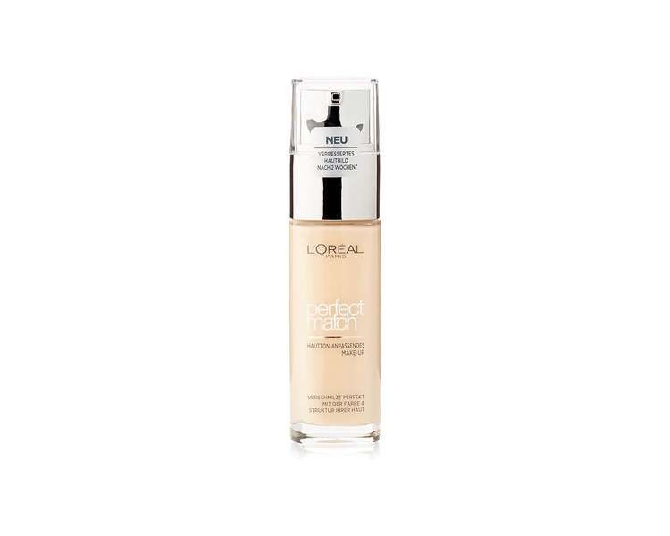 L'Oréal Paris Liquid Foundation with Hyaluronic and Aloe Vera Perfect Match Makeup 30ml No.2.D/2.W Golden Almond