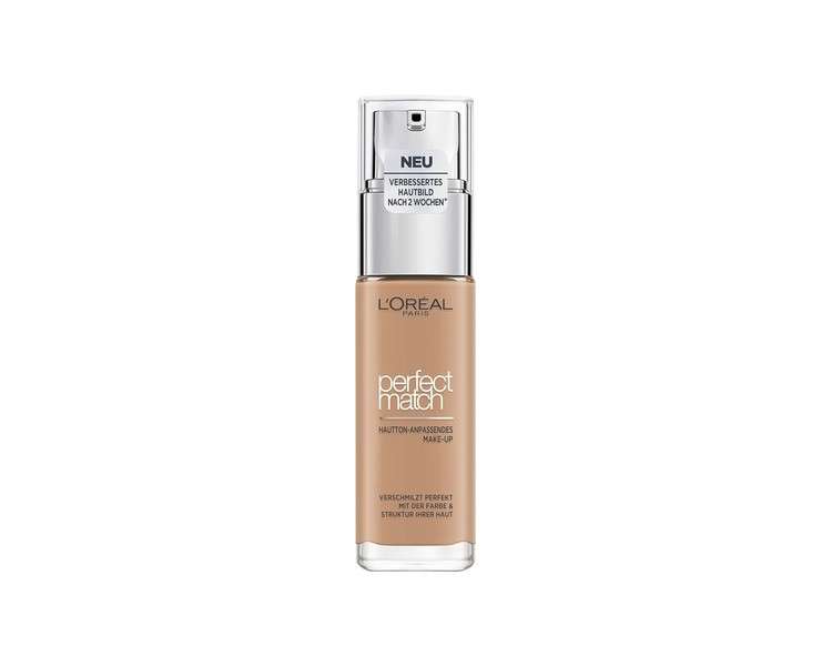 L'Oréal Paris Liquid Foundation with Hyaluronic and Aloe Vera Perfect Match Make-Up 4.5.N True Beige 30ml