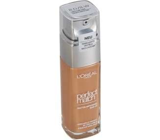 L'Oréal Paris Liquid Foundation with Hyaluronic and Aloe Vera Perfect Match Makeup 30ml Golden Cappuccino
