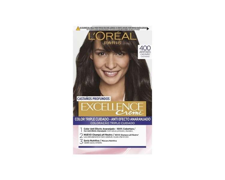 L'oréal Paris Excellence Brunette True Brown 400 Hair Dye