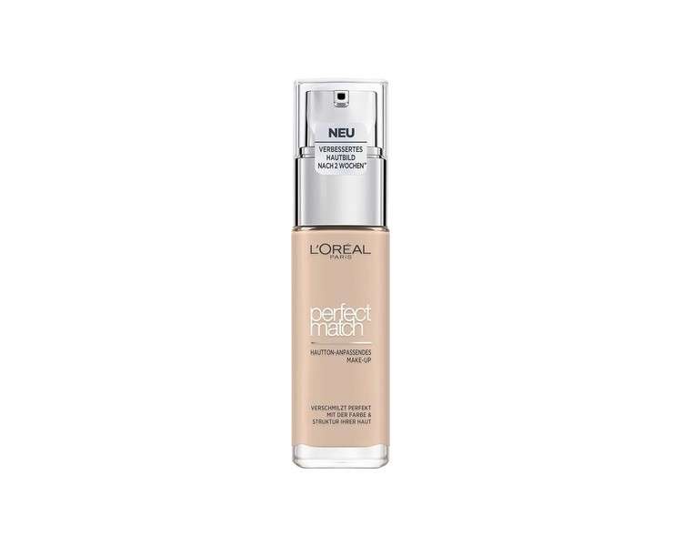 L'Oreal Paris Perfect Match Foundation Perfect Blend Skin Tone and 24h Moisturizing Ivory Rose 30ml