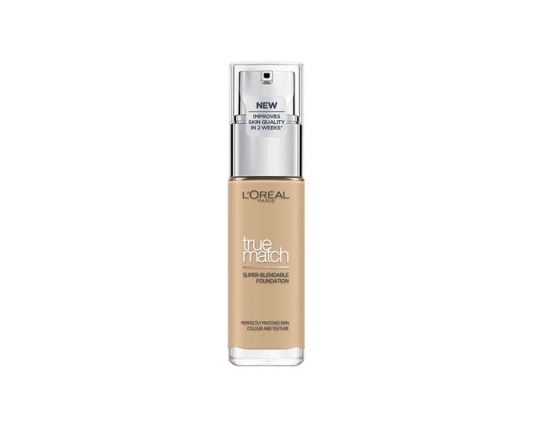 L'Oréal Paris Liquid Foundation with Hyaluronic and Aloe Vera Perfect Match Makeup 30ml Creamy Beige