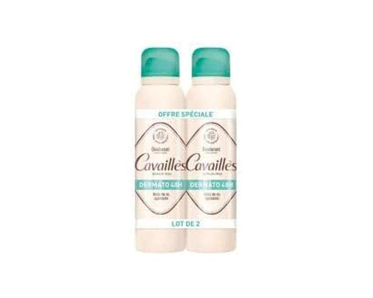 Rogé Cavaillès Dermato Anti-Odor 48H Deodorant Spray 150ml - Pack of 2