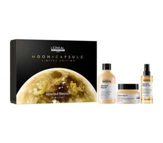L'Oréal Professionnel Gift Set with Shampoo, Hair Mask and Leave-In Oil for Damaged and Dry Hair with Quinoa Expert Series Absolut Repair 10-in-1 Oil